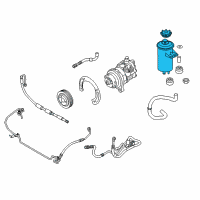 OEM 2014 BMW X5 Power Steering Fluid Oil Reservoir Tank Diagram - 32-41-6-782-286