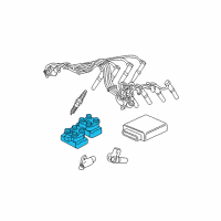 OEM 2000 Mercury Mountaineer Coil Assembly Diagram - 7U2Z-12029-B