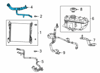 OEM 2021 Jeep Grand Cherokee L RADIATOR INLET Diagram - 68381316AB