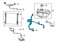 OEM Jeep Grand Cherokee L COOLANT BOTTLE SUPPLY Diagram - 68380295AC