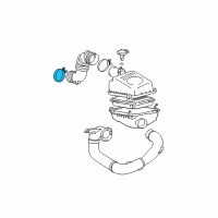 OEM 2006 Pontiac Vibe Rear Duct Clamp Diagram - 88969116