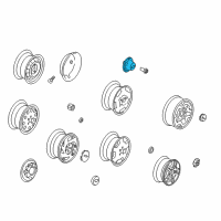 OEM 2002 Chevrolet Blazer Hub Cap Unit Diagram - 15661128