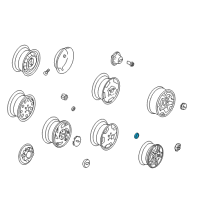 OEM GMC Jimmy Wheel Cap Diagram - 15661129