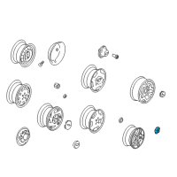 OEM 2003 Chevrolet S10 Hub Cap ASSEMBLY Diagram - 15169577