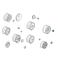 OEM 2000 Chevrolet S10 Wheel Cap Diagram - 15708890