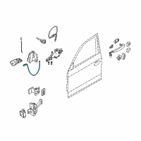 OEM 2007 BMW 328xi Bowden Cable, Door Opener Diagram - 51-21-7-119-615