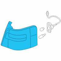 OEM 2005 Ford Freestyle Tail Lamp Assembly Diagram - 6F9Z-13404-AA