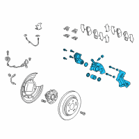 OEM 2019 Acura TLX Rear Caliper Sub-As Diagram - 43018-TZ3-A50