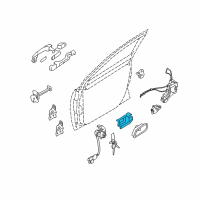 OEM 2009 Hyundai Accent Interior Door Handle Assembly, Right Diagram - 82620-1E030-WK