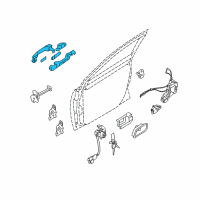 OEM Hyundai Accent Exterior Driver Side Front Door Handle Diagram - 82650-1E000-CA