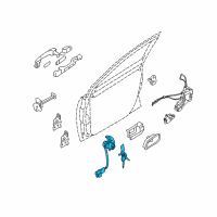 OEM 2006 Hyundai Accent Front Door Lock Assembly, Right Diagram - 81980-1EA00