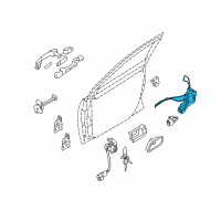 OEM 2009 Hyundai Accent Latch & ACTUATOR Assembly-Front Door O Diagram - 81310-1E240