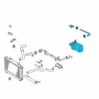 OEM Toyota Reservoir Assembly Diagram - 16470-74360