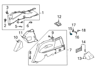 OEM Acura MDX Switch Assembly Diagram - 35375-TYA-A01