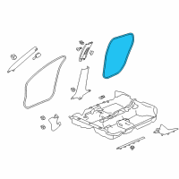 OEM 2017 Honda Civic Seal, RR Door Open Diagram - 72815-TBA-A01