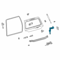 OEM 2004 Toyota Land Cruiser Cylinder & Keys Diagram - 69055-60280