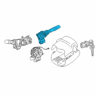 OEM Lexus RX330 Switch Assy, Windshield Wiper Diagram - 84652-0E060