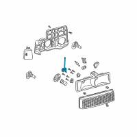 OEM 2002 GMC Safari Adjuster Asm, Headlamp Horizontal Diagram - 16519864