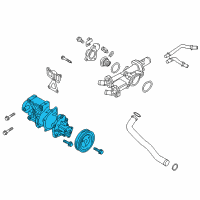 OEM Hyundai Santa Fe Sport Pump Assembly-Coolant Diagram - 25100-2GTA0