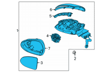 OEM 2022 Kia K5 Outside Mirror Assembly Diagram - 87610L3020