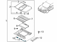 OEM 2022 Hyundai Ioniq 5 LAMP ASSY-FR TRUNK Diagram - 92609-GI000