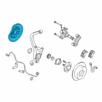 OEM 2000 Chrysler Sebring Plate-Brake Backing Diagram - MB950208