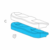 OEM 2016 Buick Regal Pad Asm-Rear Seat Cushion Diagram - 22781649