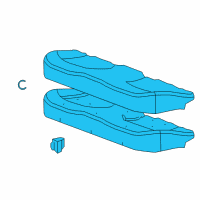 OEM 2014 Buick Regal Seat Cushion Pad Diagram - 13310368