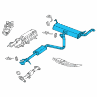 OEM 2015 Dodge Dart Exhaust Muffler And Tailpipe Diagram - 68102171AD