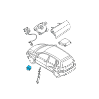 OEM 2006 Chevrolet Aveo Sensor, Inflator Restraint Side Imp Diagram - 96447641