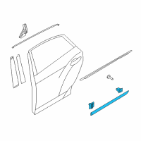 OEM 2012 Hyundai Equus Moulding Assembly-Waist Line Rear Door, LH Diagram - 87721-3N000