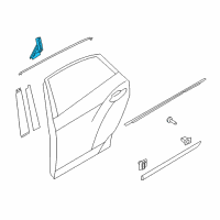 OEM 2011 Hyundai Equus Garnish Assembly-Rear Door Rear Frame, LH Diagram - 83270-3N000-W2R