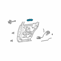 OEM 2004 Lincoln Aviator Exterior Door Handle Diagram - 1L2Z7826600BAH