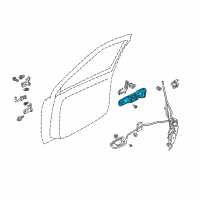 OEM 2000 Chevrolet Tracker Handle, Side Door Out, RH (On Esn) Diagram - 30021404