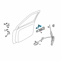 OEM 1999 Chevrolet Tracker Cylinder, Front Side Door Lock Diagram - 91175208