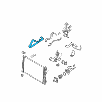 OEM 2007 Mercury Milan Lower Hose Diagram - 6E5Z-8286-BA