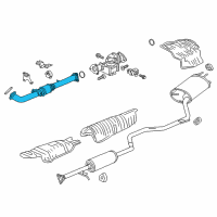 OEM Honda Accord Pipe A, Exhuast Diagram - 18210-T3W-A51