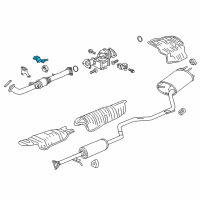 OEM Honda Accord Bracket Exhuast, Mounting Diagram - 18282-T3W-A50