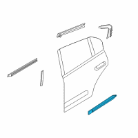 OEM 2006 Infiniti G35 Moulding-Rear Door, RH Diagram - 82872-AL565