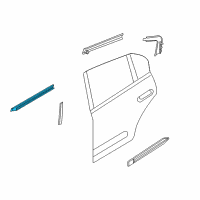 OEM 2004 Infiniti G35 Moulding-Rear Door Outside, RH Diagram - 82820-AL500