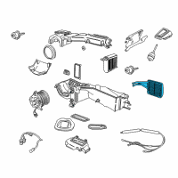 OEM 2002 Jeep Wrangler Heater-Heater Core Assembly Diagram - 5073180AB