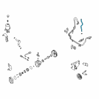 OEM 1998 Nissan Frontier Hose-Return, Power Steering Diagram - 49725-3S500