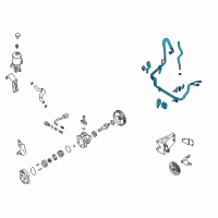 OEM Nissan Frontier Hose & Tube Set-Power Steering Diagram - 49710-9Z016