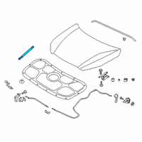 OEM 2021 Hyundai Palisade Lifter-Hood Diagram - 81161-S8000