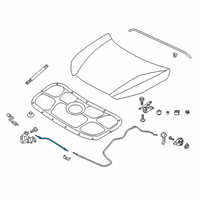 OEM Hyundai Palisade Cable Assembly-Hood Latch Release Diagram - 81190-S8100