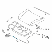 OEM 2021 Hyundai Palisade Cable Assembly-Hood Latch Release Diagram - 81190-S8100