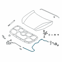 OEM Hyundai Palisade Cable Assembly-Hood Latch Release Diagram - 81190-S8000