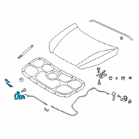 OEM 2020 Hyundai Palisade Latch Assembly-Hood Diagram - 81130-S8000