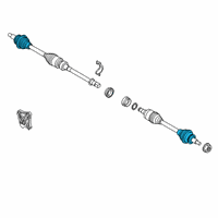 OEM Toyota Yaris Outer Joint Assembly Diagram - 43460-WB004