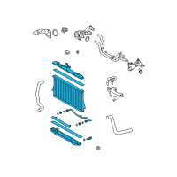 OEM Toyota Highlander Radiator Assembly Diagram - 16410-AZ046